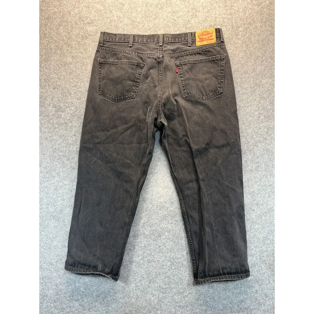 Levis‎ Jeans Men's 44x29 550 Relaxed Fit Straight Leg Black Denim Pants